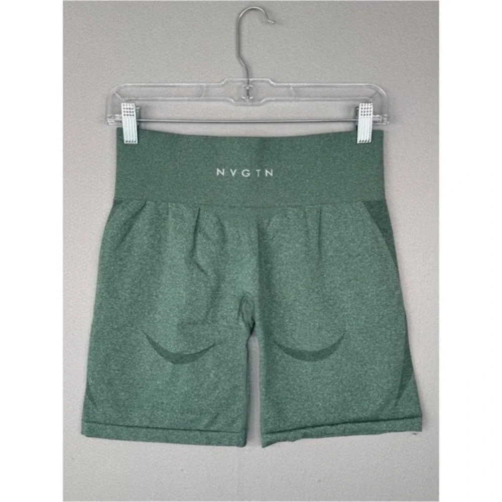 NVGTN Contour‎ Seamless Shorts Forest Green L High Waist Gymcore Workout